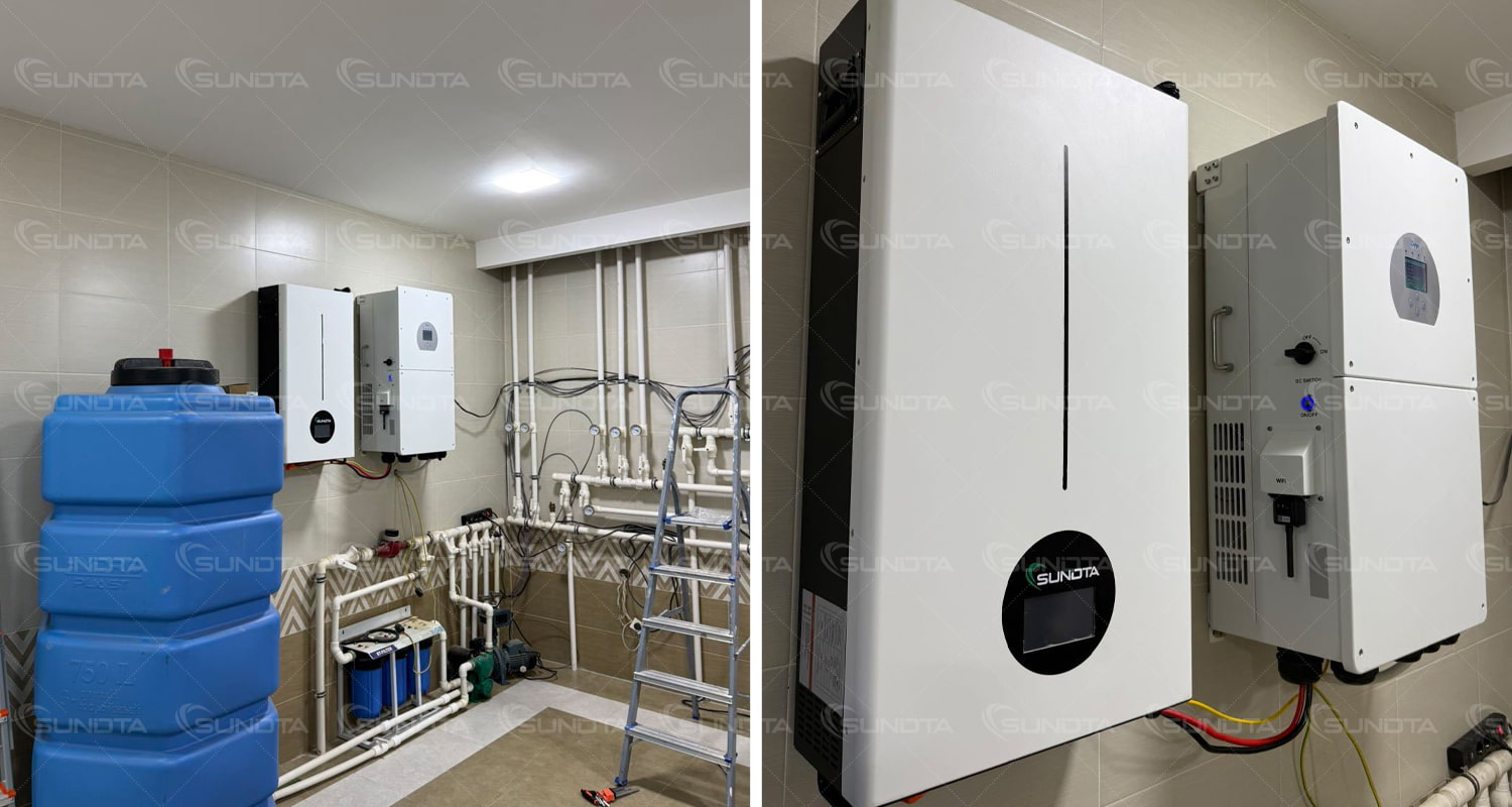 Pas d'espace au sol ? Pas de problème : comment une batterie SUNDTA murale alimente une maison ouzbèke de 18 kW.